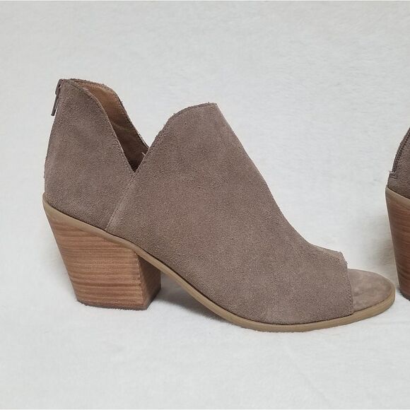 ANTHROPOLOGIE Susina Carina Suede Open Toe Bootie - Picture 5 of 16